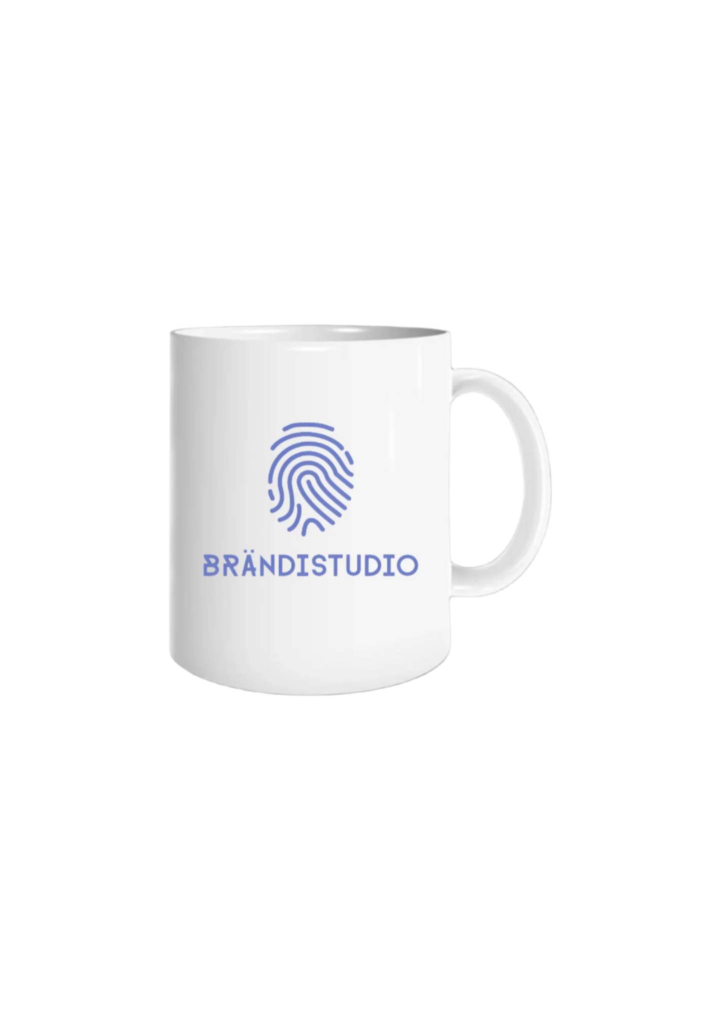 Brändistudio kahvikuppi logolla – tyylikäs ja käytännöllinen muki arkeen ja toimistolle